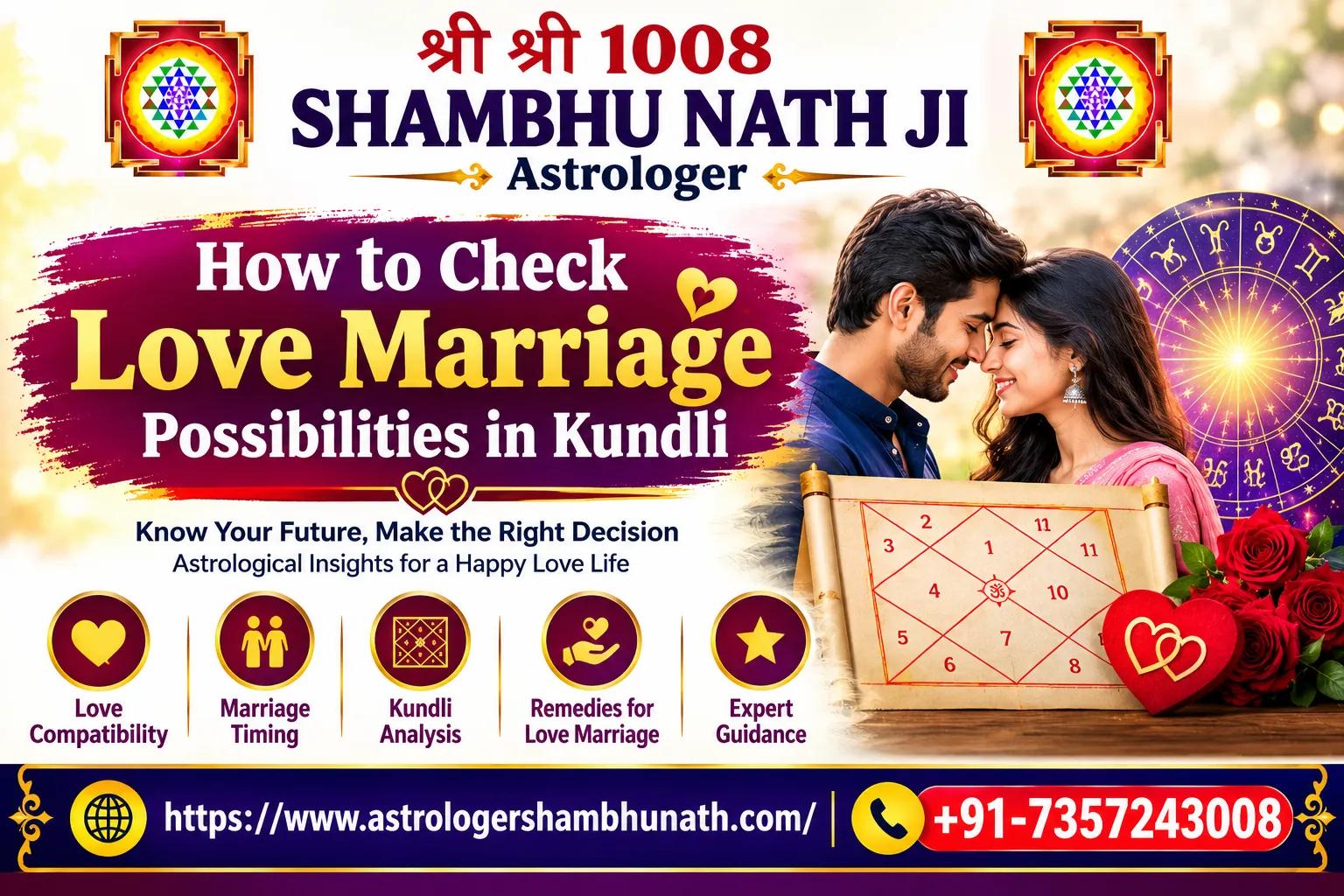 How to Check Love Marriage Possibilities in Kundli